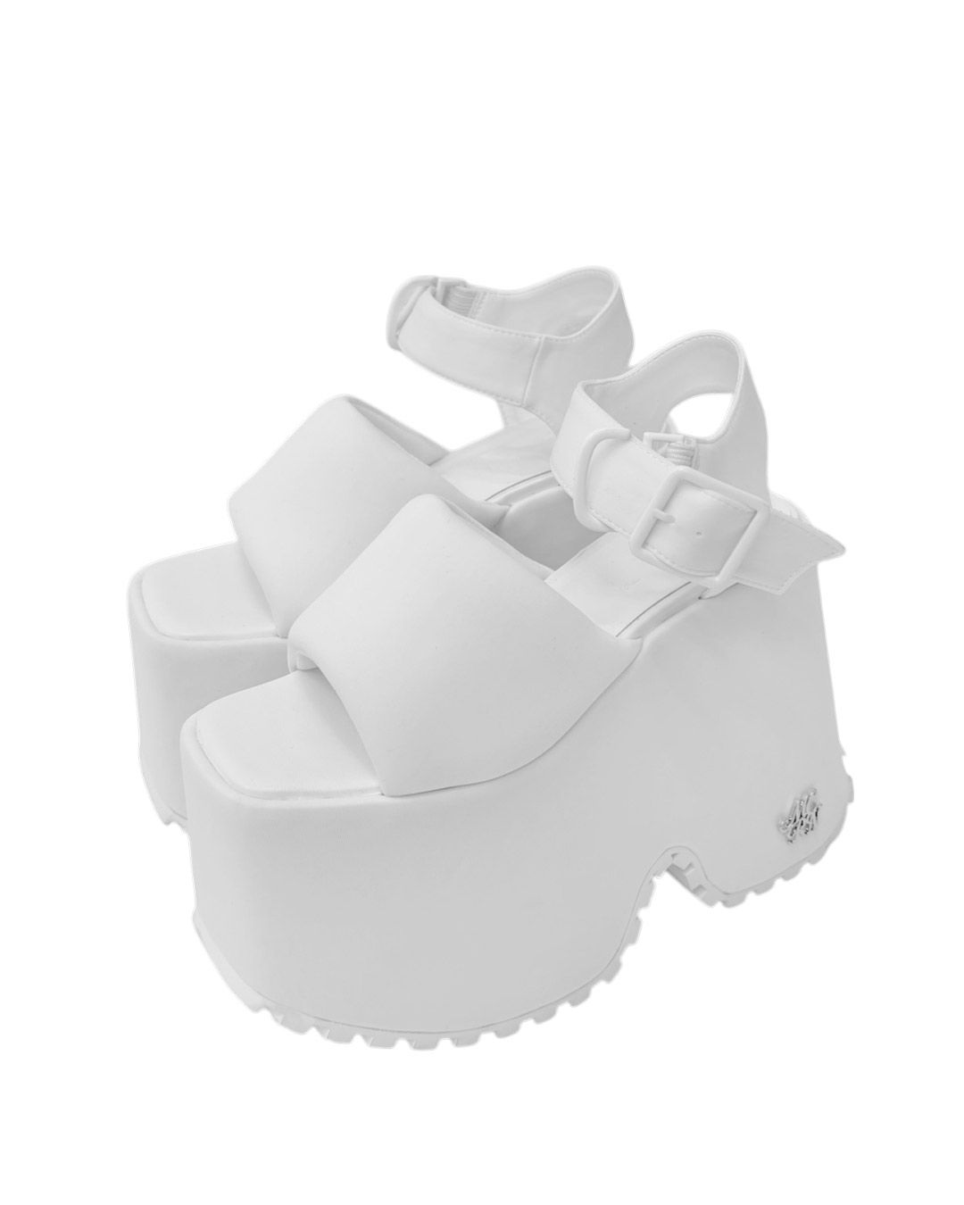 厚底パテッドサンダル ホワイト | ファッション通販＆メディアMyColor