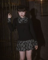 チェックドッキングワンピース ブラック | ファッション通販＆メディア