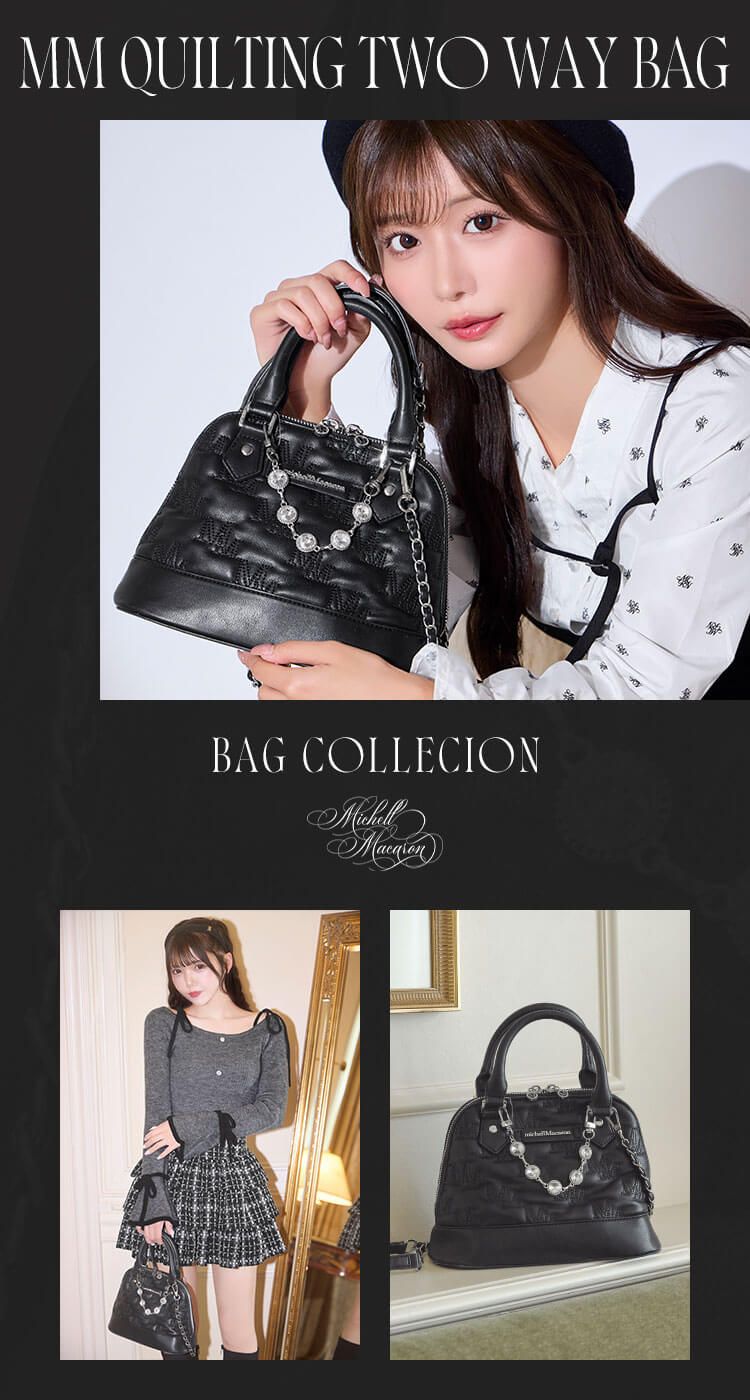 ミシェルマカロン　キラキラビジューバッグ キラキラビジューバッグ ブラック | ファッション通販＆メディア