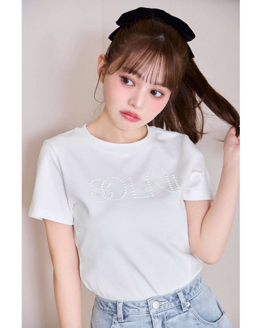 パールロゴTシャツ ホワイト | ファッション通販＆メディア