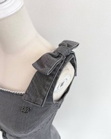 レースアンサンブルデニムワンピース ブラック | ファッション通販