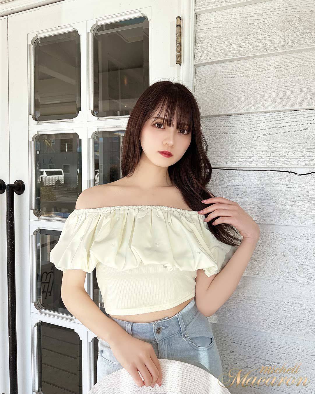 パールオフショルトップス アイボリー | ファッション通販＆メディア