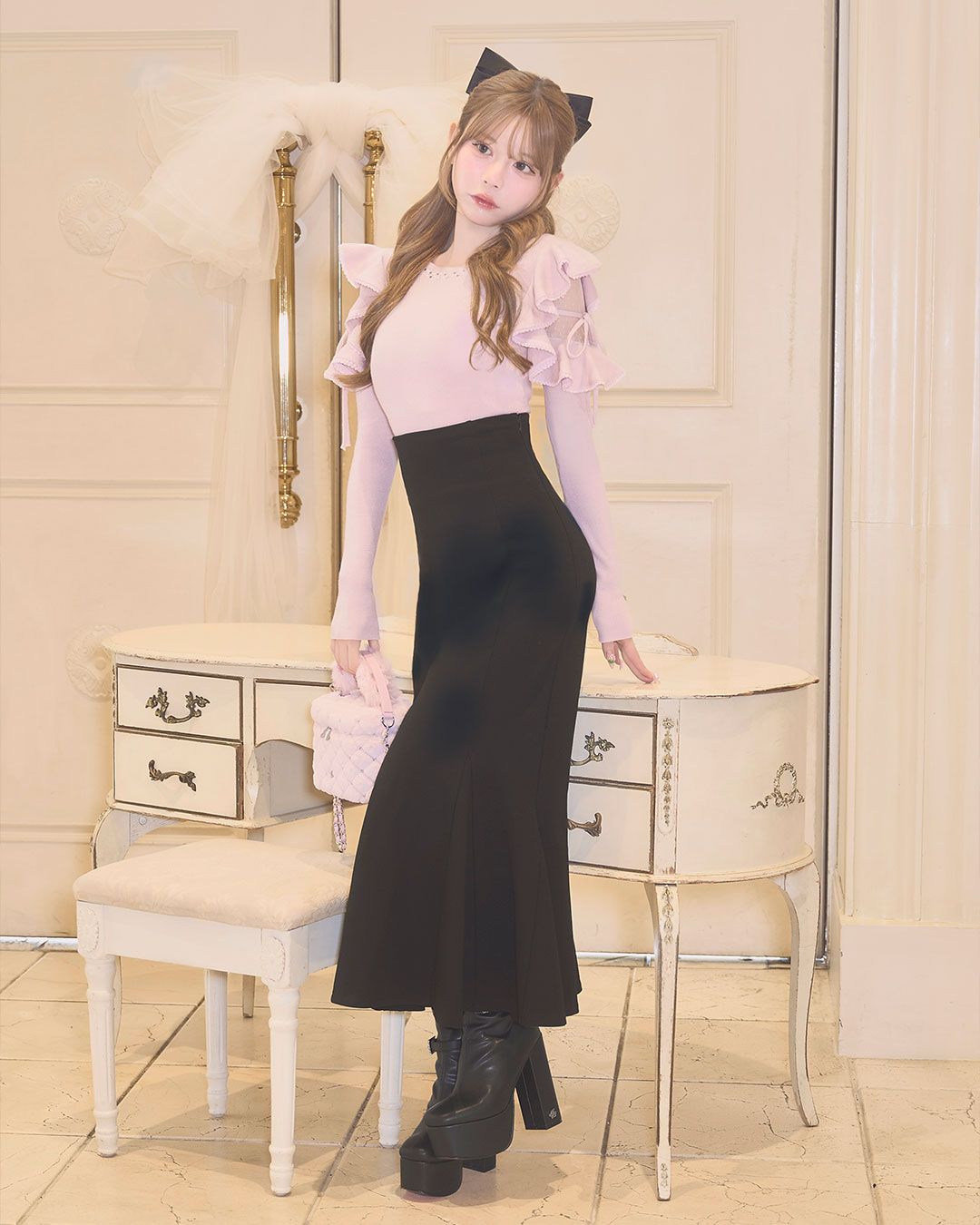 大人の美脚スカート ブラック | ファッション通販＆メディアMyColor