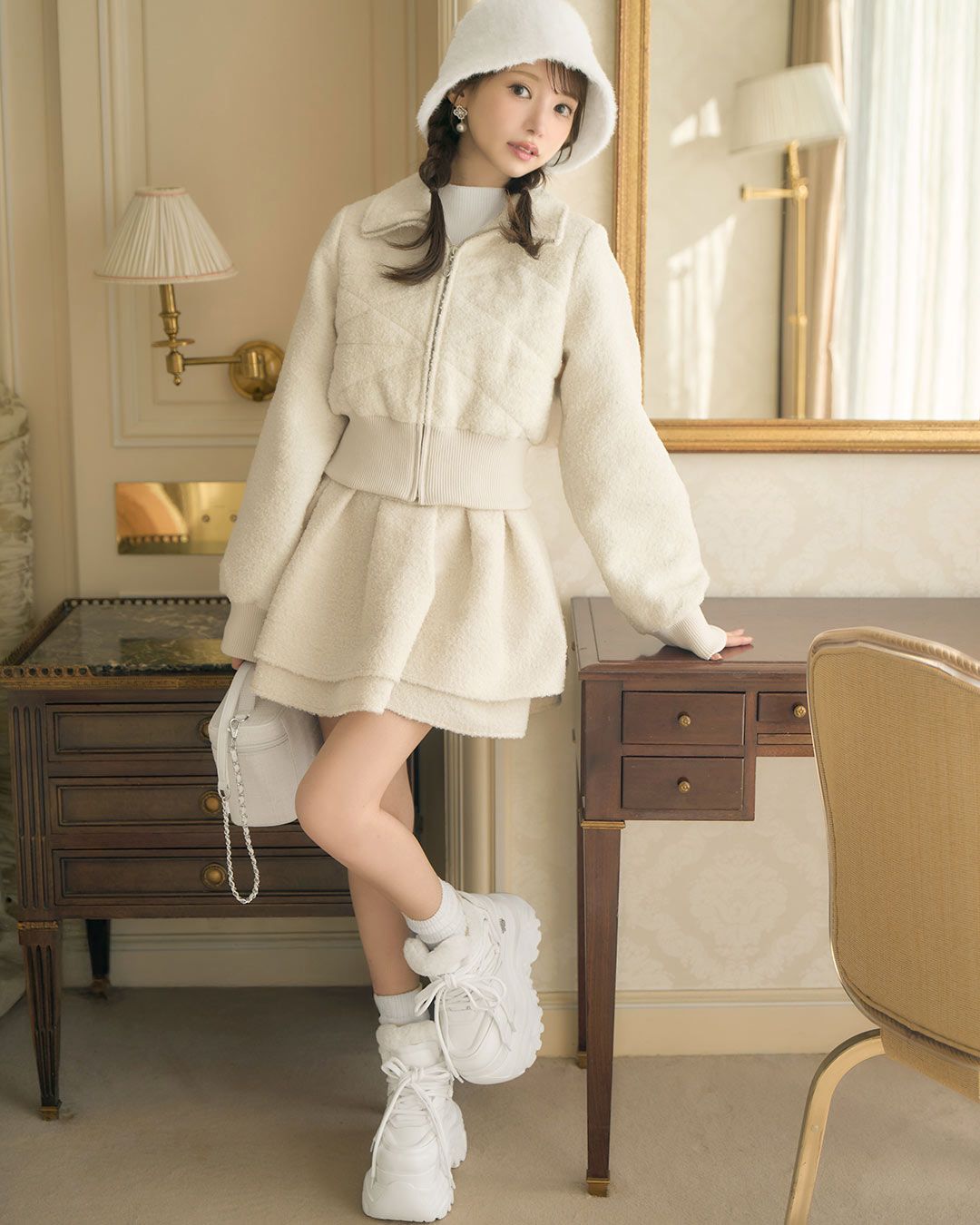 厚底ファースニーカー ホワイト | ファッション通販＆メディアMyColor