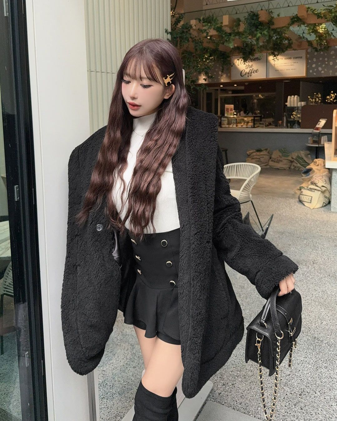 ダブルボタン美脚スカパン ブラック | ファッション通販＆メディア