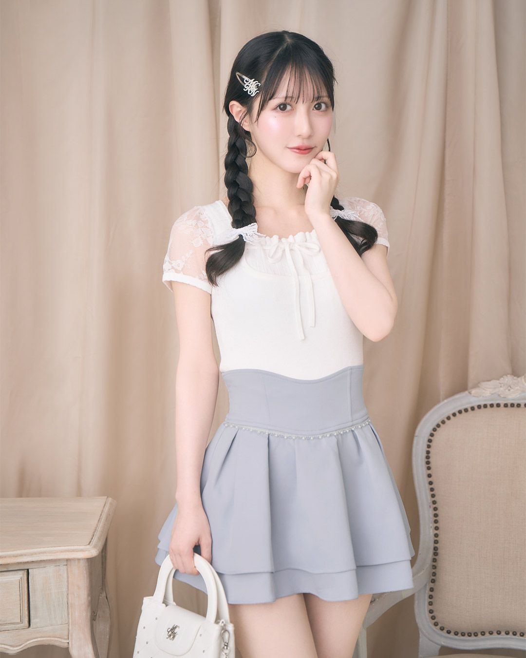 美脚になれる♡ビジュースカート ブルー | ファッション通販