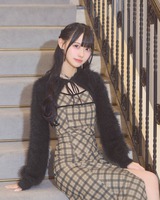 オリジナルチェック柄アンサンブルロングワンピ ベージュ