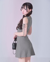 ミシェルマカロン michellMacaronロゴニットノースリーブワンピース ミシェルマカロン ロゴニットノースリーブワンピース iLiFE