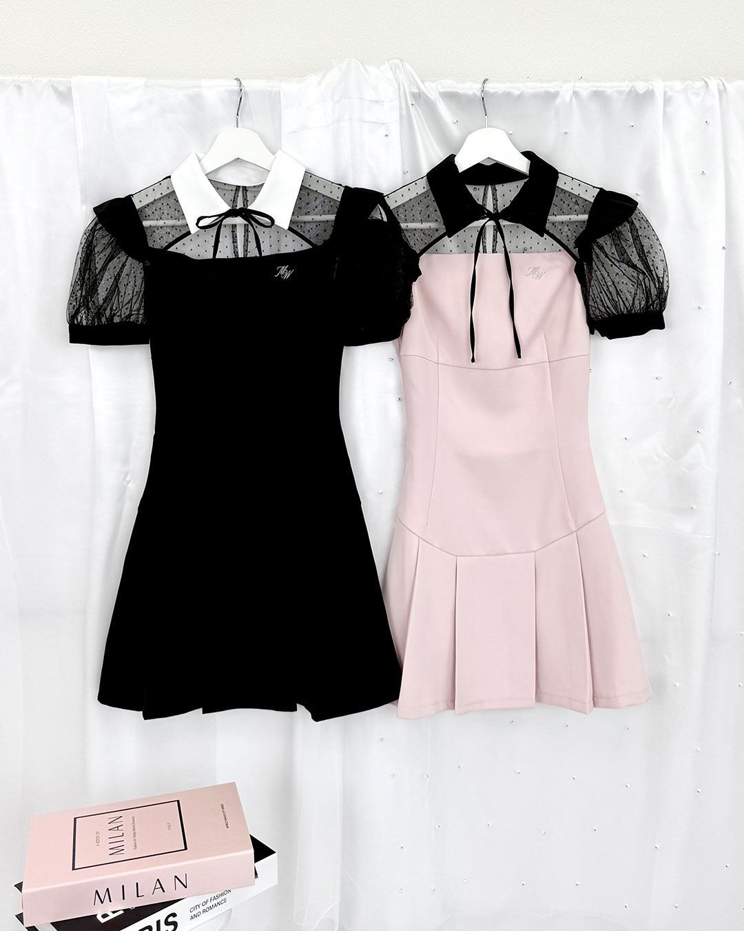 ドットチュールカラーワンピース ピンク | ファッション通販＆メディア