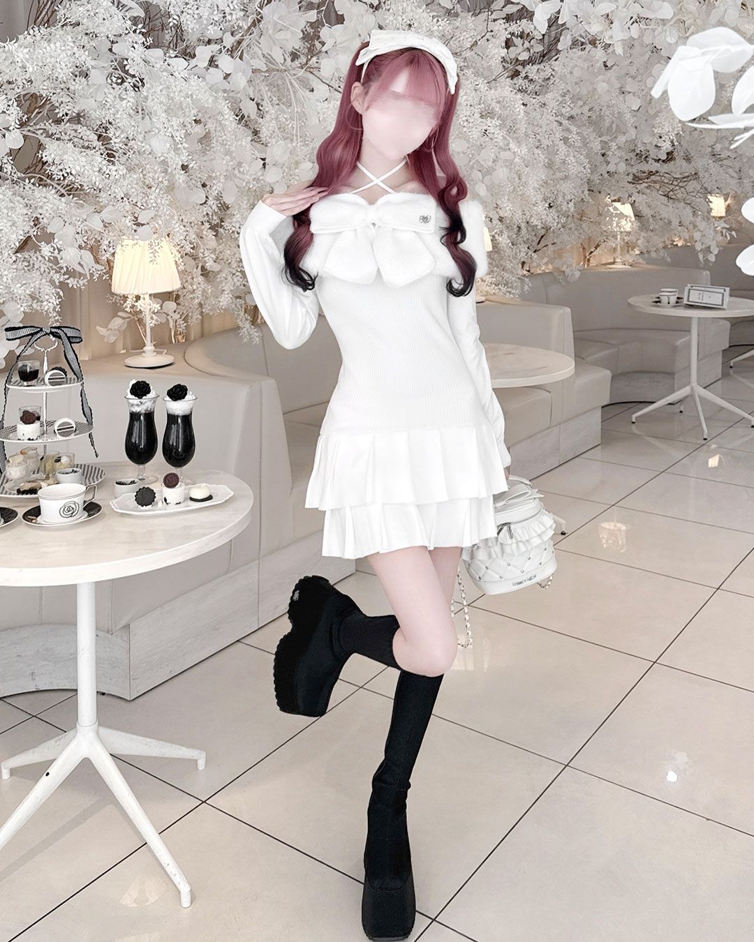 ビッグリボンクロスオフショルワンピ ブラック | ファッション通販