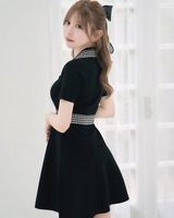 michell macaron ギンガムチェックフレアニットワンピース ミシェルマカロン ギンガムチェック フレア ニット ワンピース