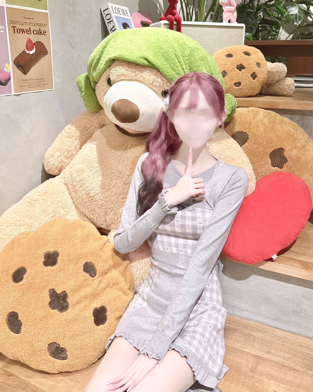 バックリボン×ギンガムハートアンサンブルワンピース ブラック