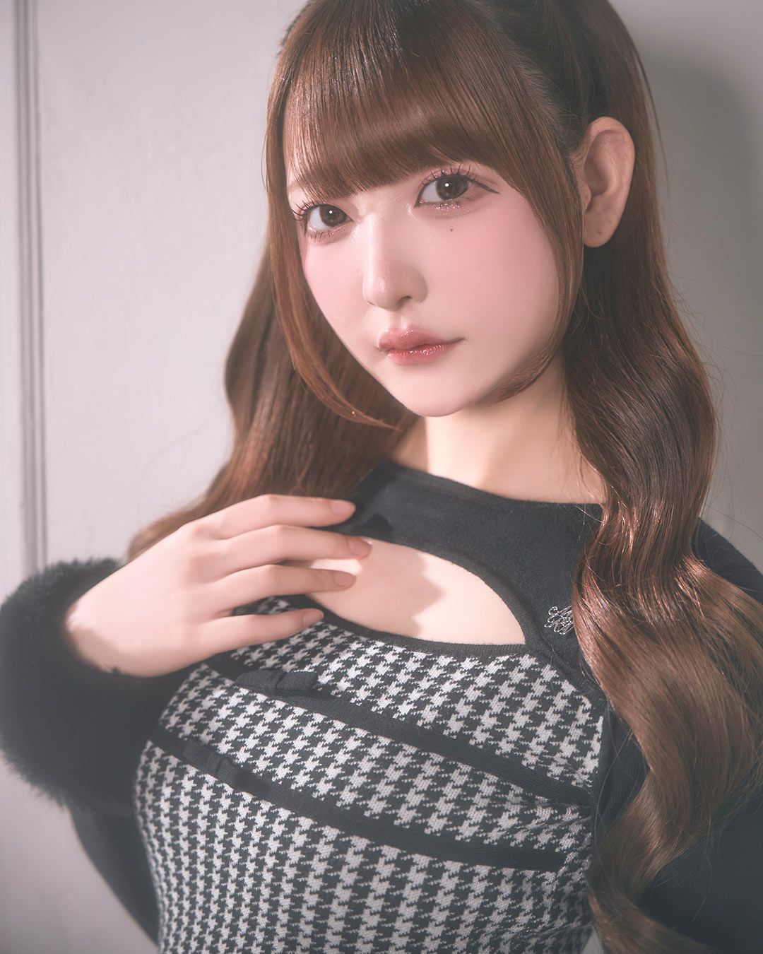 ちびリボン千鳥ニットトップス ブラック | ファッション通販＆メディア