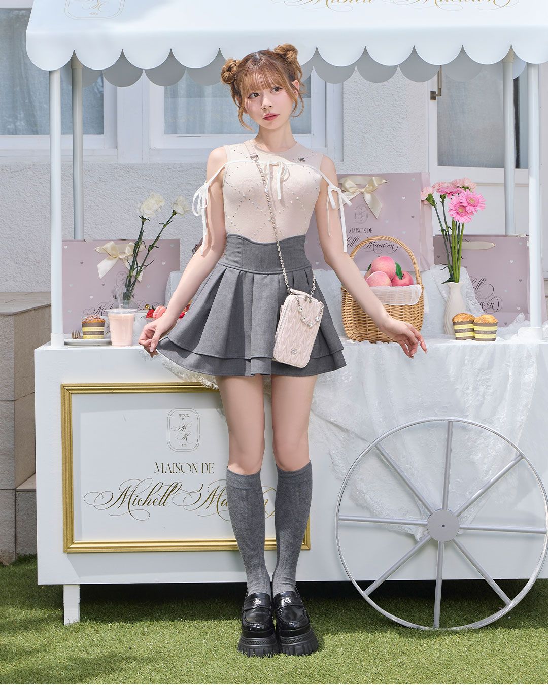 パールビジューキルティングトップス ブルー | ファッション通販