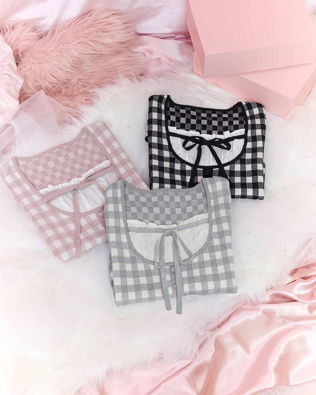 ギンガムチェックトップス ピンク | ファッション通販＆メディア