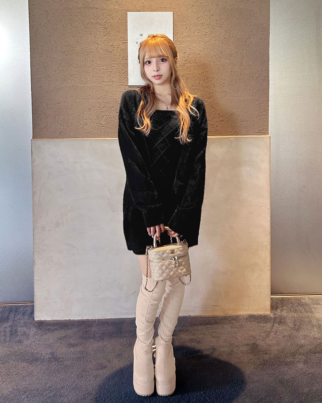 ケーブルアンサンブルワンピース ベージュ | ファッション通販