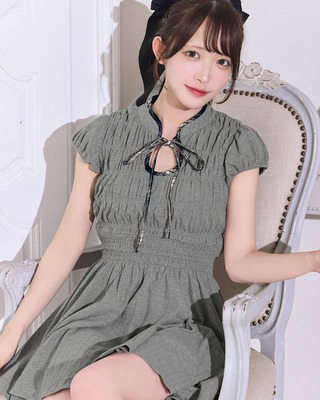【美品】michellMacaronワンピース3点セットまとめ売り春ワンピ春服 michellMacaronミシェルマカロンベルトセットティアード