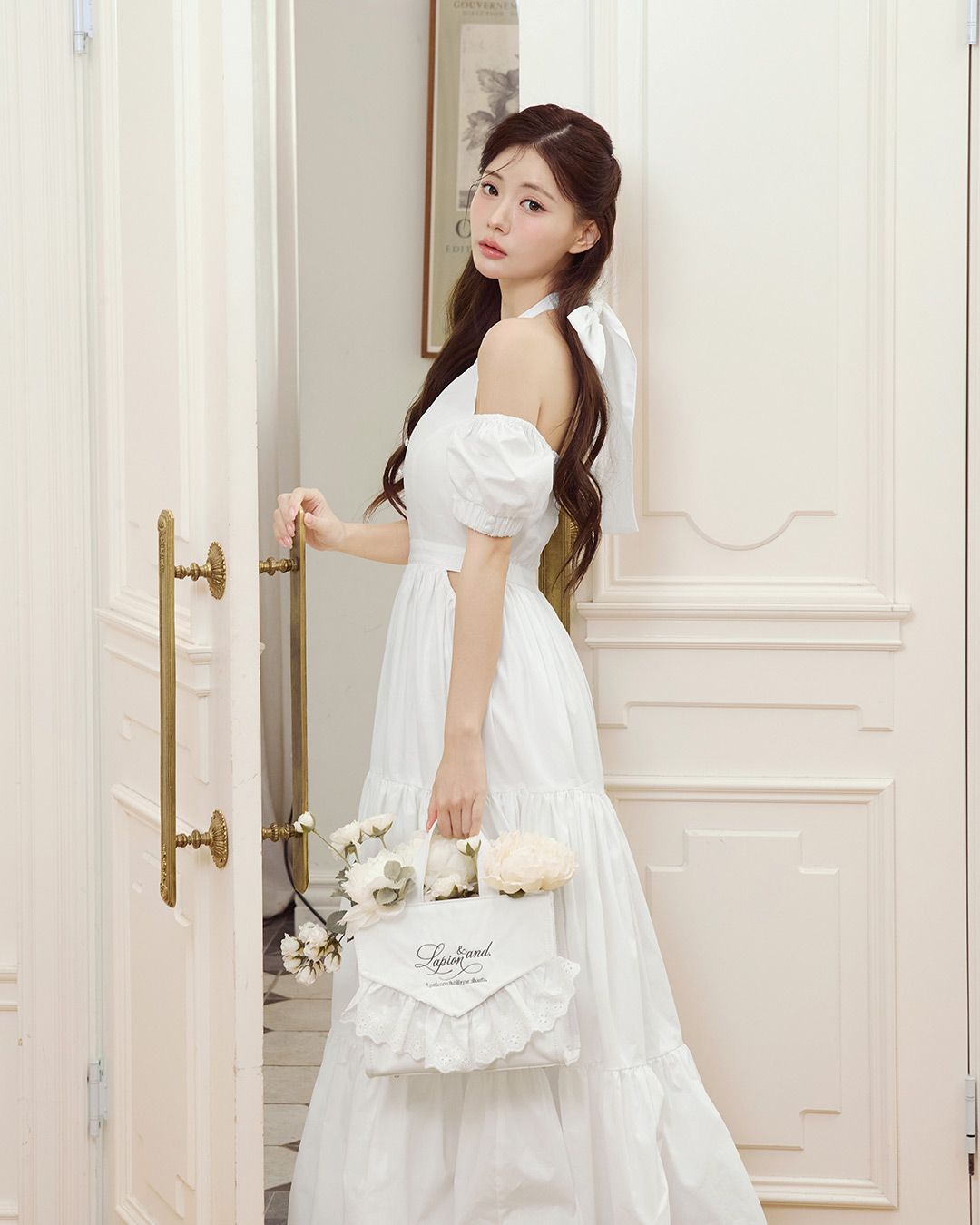 Back Ribbon Etoile Dress ホワイト | ファッション通販＆メディア