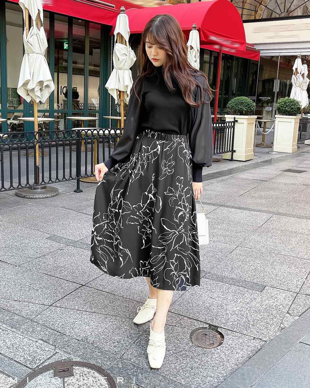 花柄フレアスカート ファッション通販 メディアmycolor マイカラー
