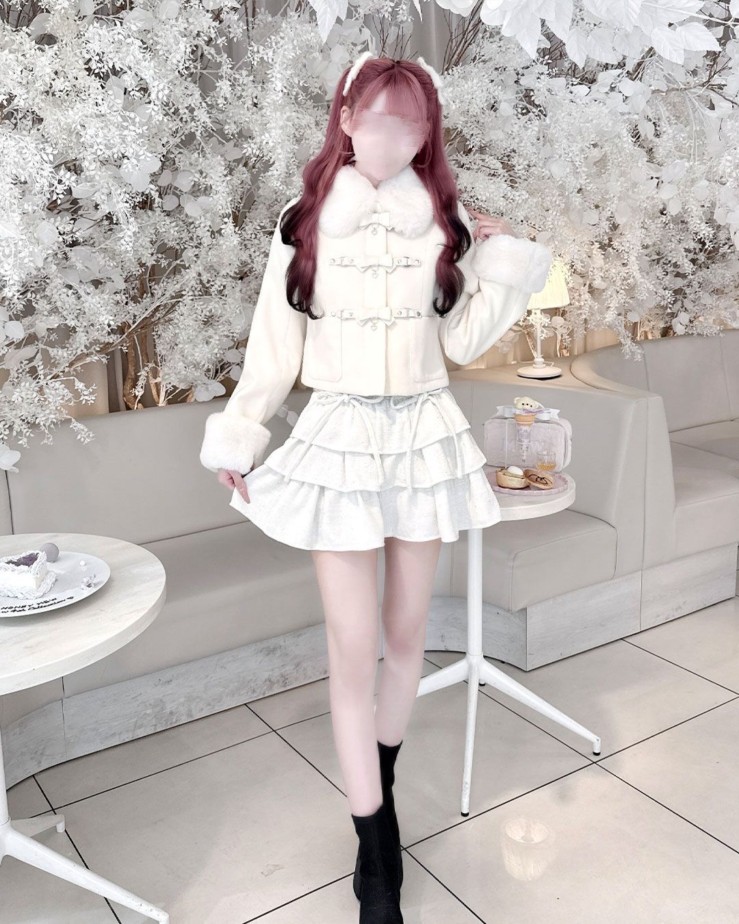 ベルトリボンショートコート ブラック | ファッション通販＆メディア