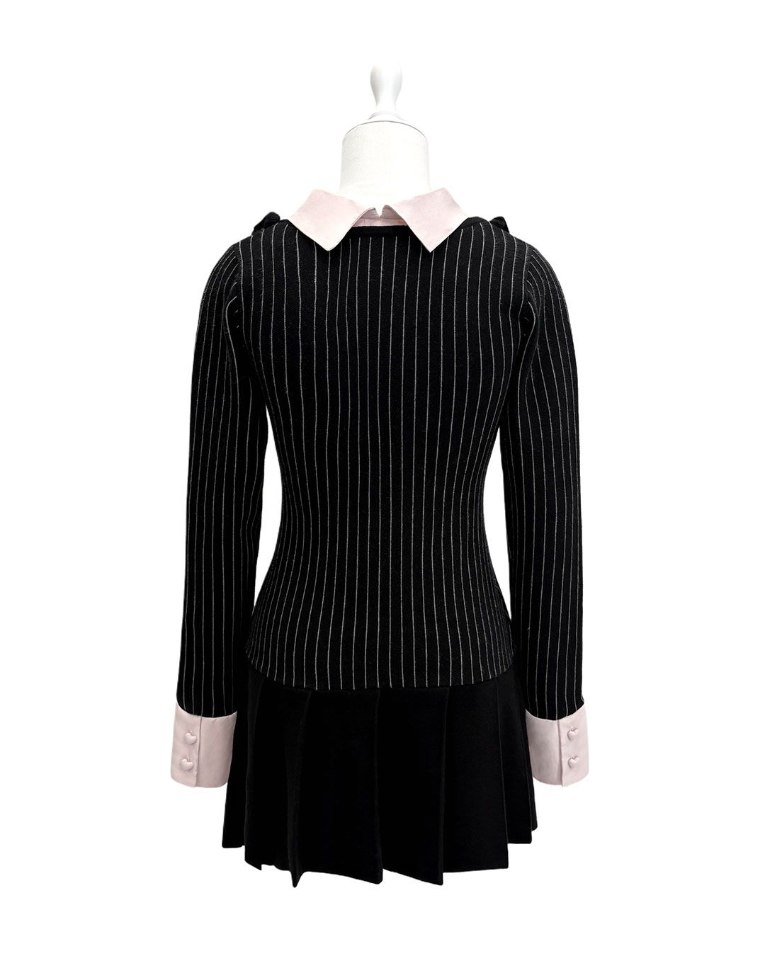 リボンブラウスドッキングワンピース ピンク | ファッション通販