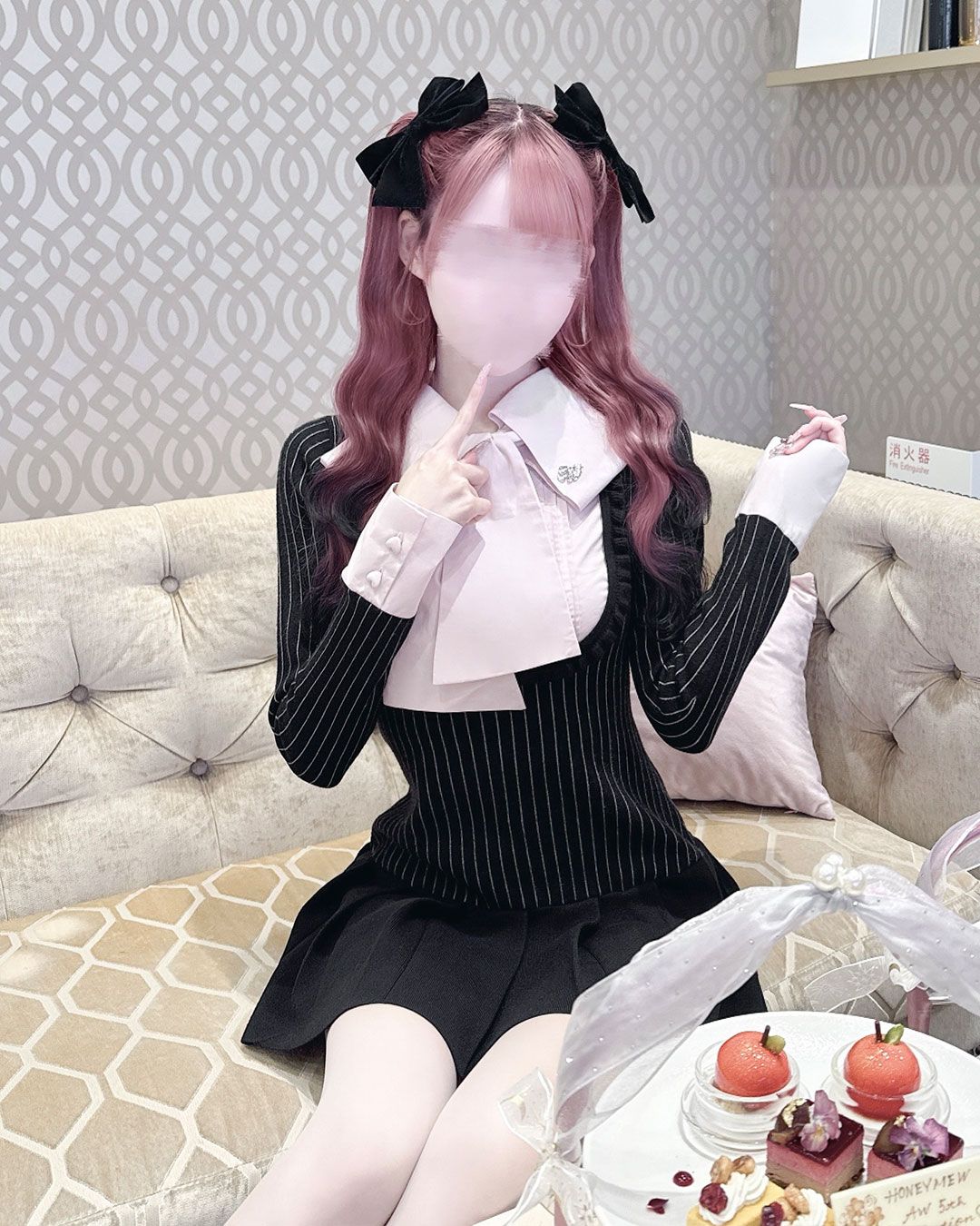 リボンブラウスドッキングワンピース ピンク | ファッション通販