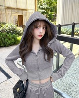 ラメ裏毛フーディセットアップ グレー | ファッション通販＆メディア