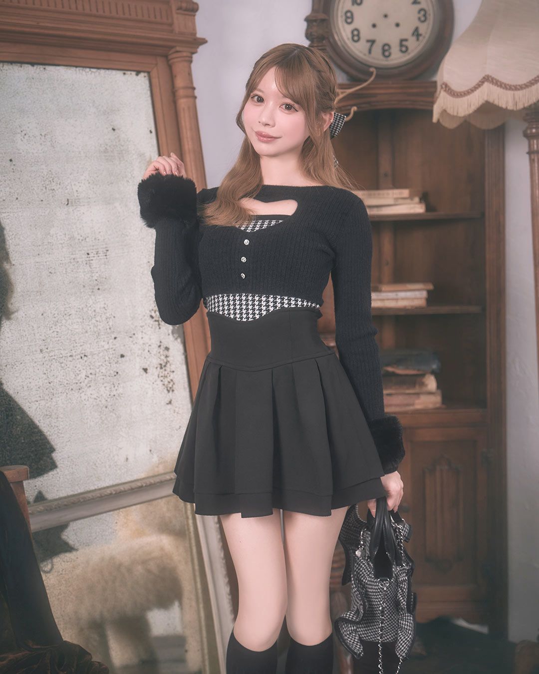 殿堂入り!!美脚になれるスカート♡（インナーパンツ付） くすみピンク