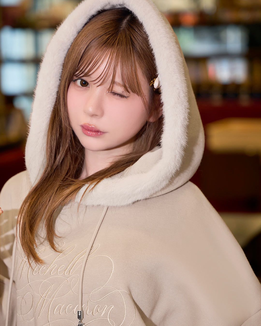 ファートリミングビックパーカー ブラック | ファッション通販