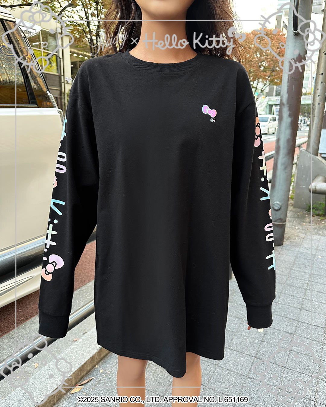 レインボーHello KittyロンT ブラック | ファッション通販＆メディア