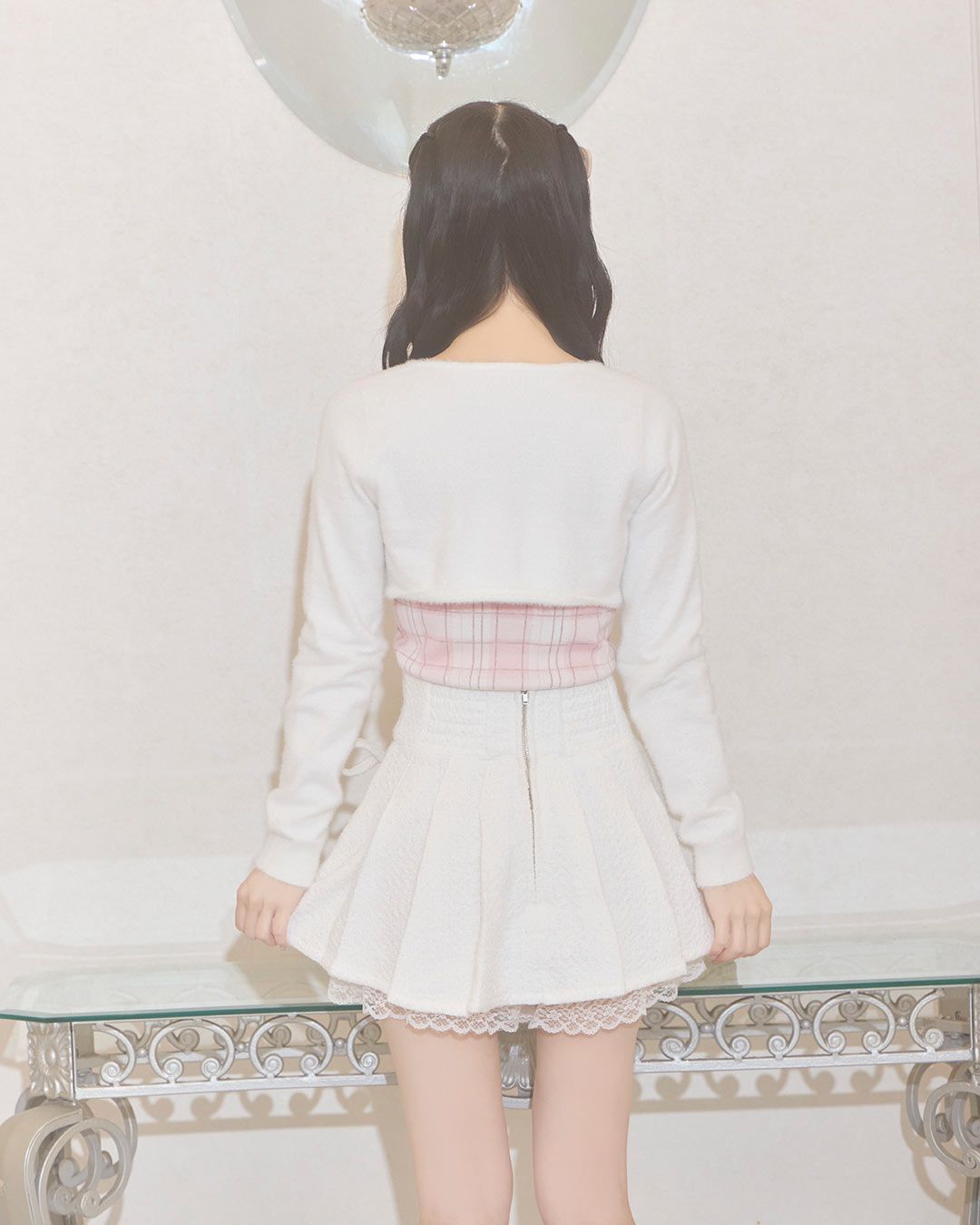 新品未開封　ミシェルマカロン　シャギーボレロチェックファートップス　XS シャギーボレロチェックファートップス ブラック | ファッション通販