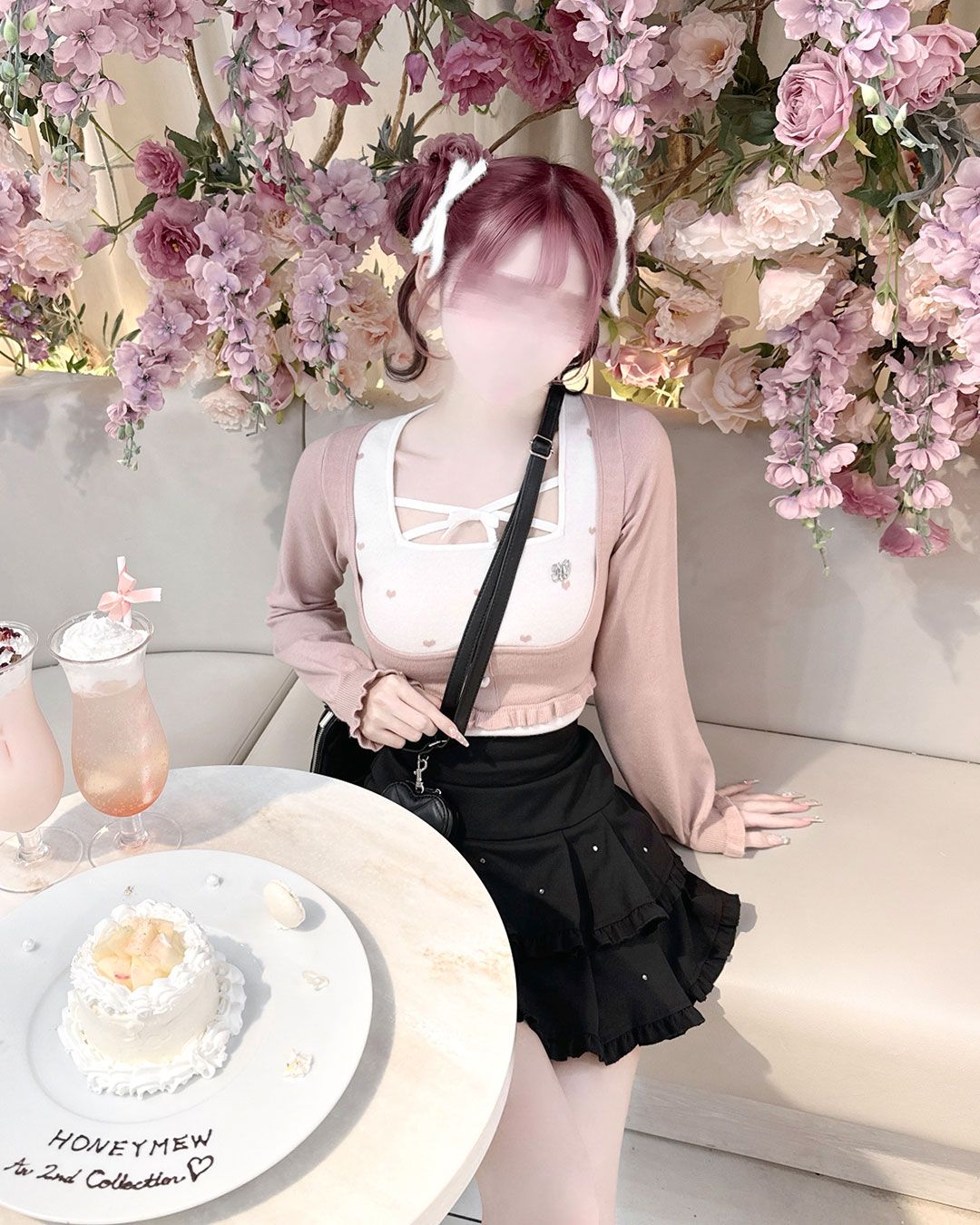 2way風ドッキングリボントップス ブラック | ファッション通販