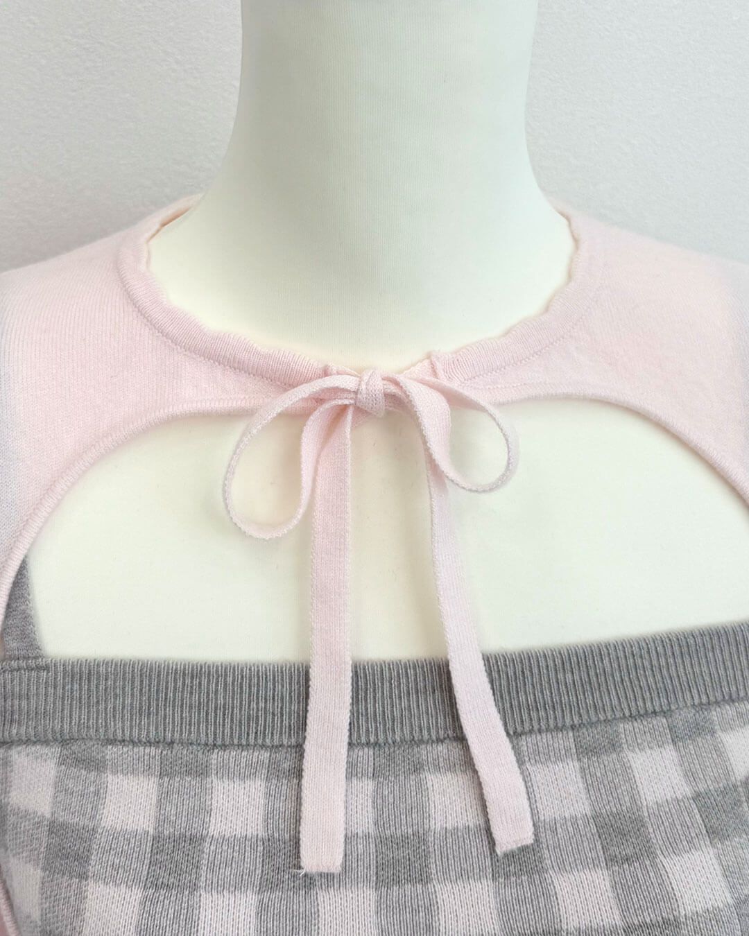 ギンガムアンサンブルトップス ピンク | ファッション通販＆メディア