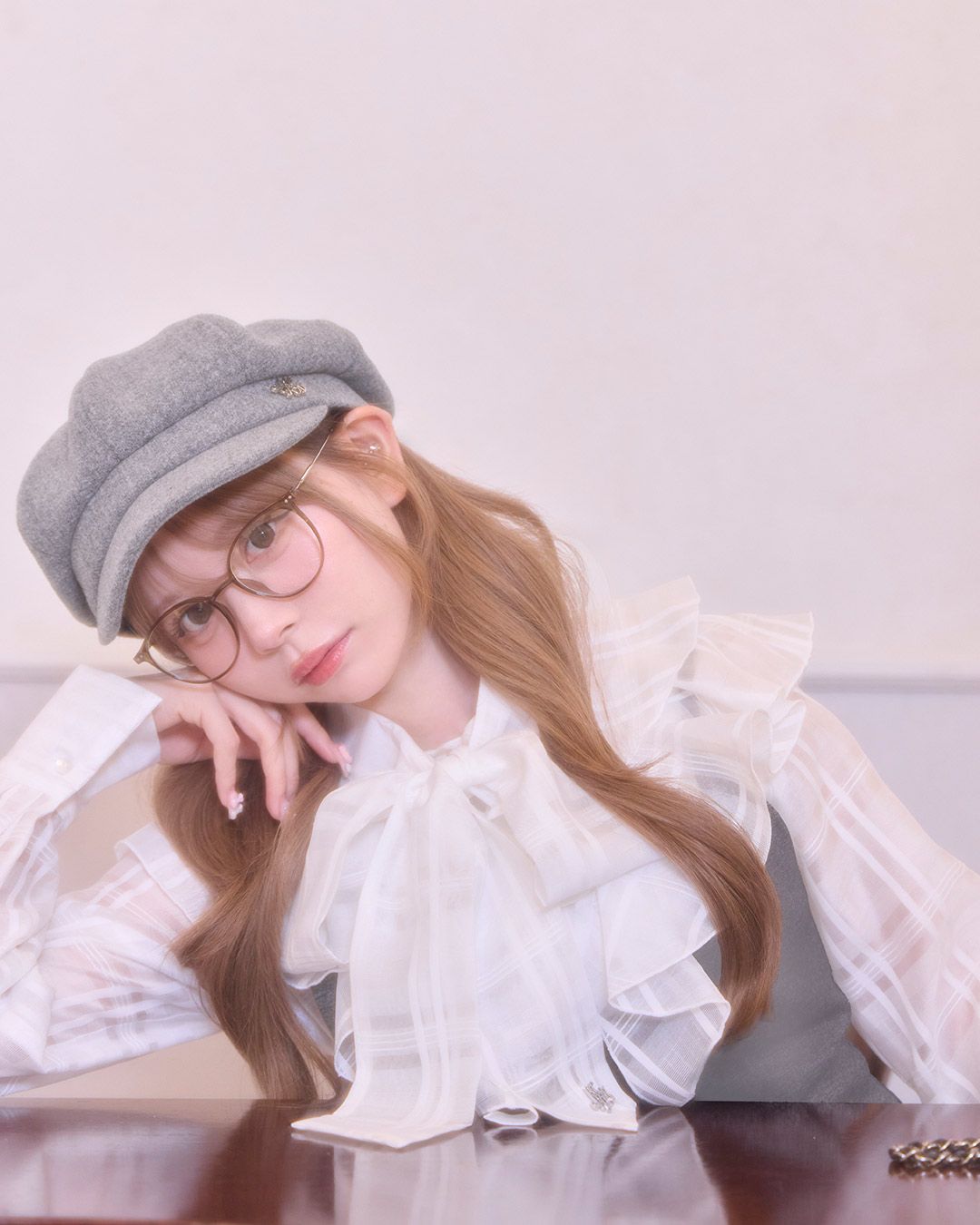 【タグ付き】フリルブラウスジャンスカセット ミシェルマカロン フリルブラウスジャンスカセット グレー | ファッション通販＆メディア