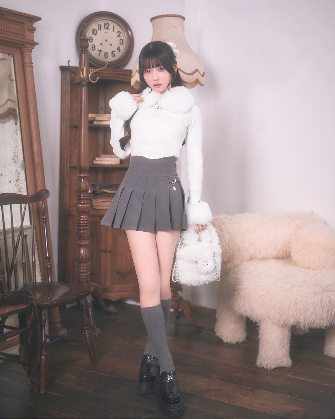 美脚スカパン グレー | ファッション通販＆メディアMyColor ～マイカラー～