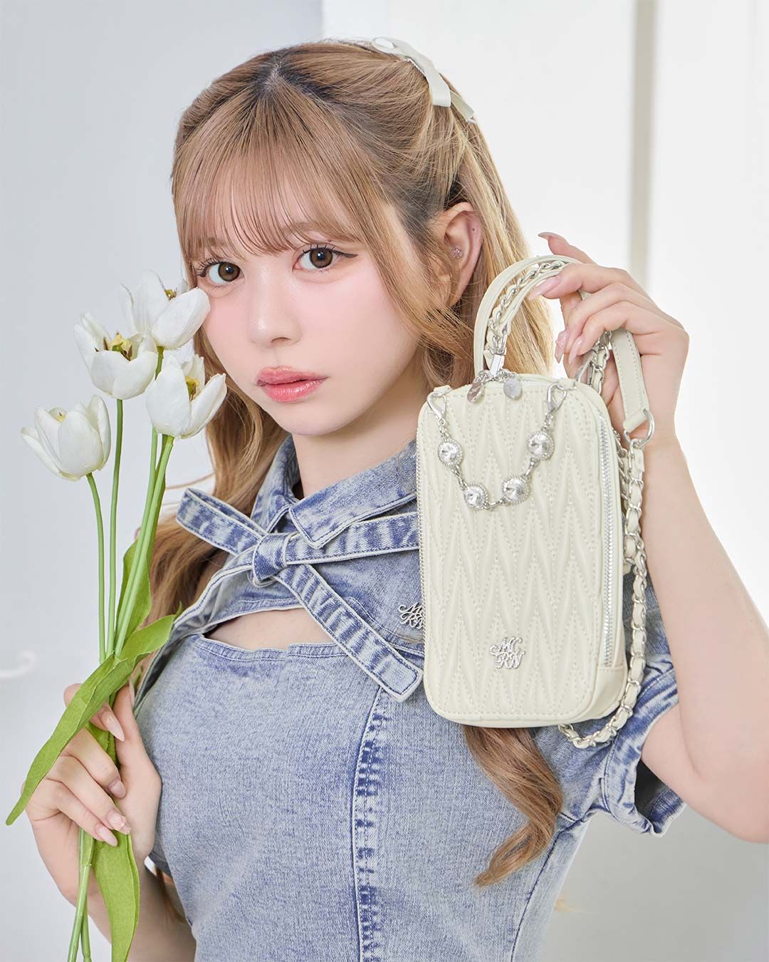 ビジューキルティングマルチショルダー ピンク | ファッション通販 