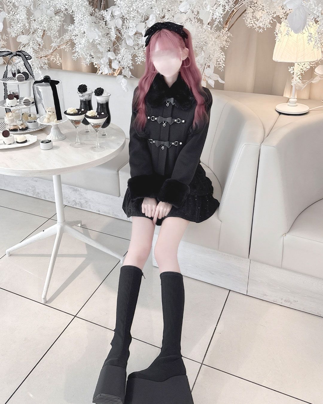 ベルトリボンショートコート ブラック | ファッション通販＆メディア