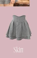 SMD0226美脚になれるスカート♥千鳥柄(インナーパンツ付き)