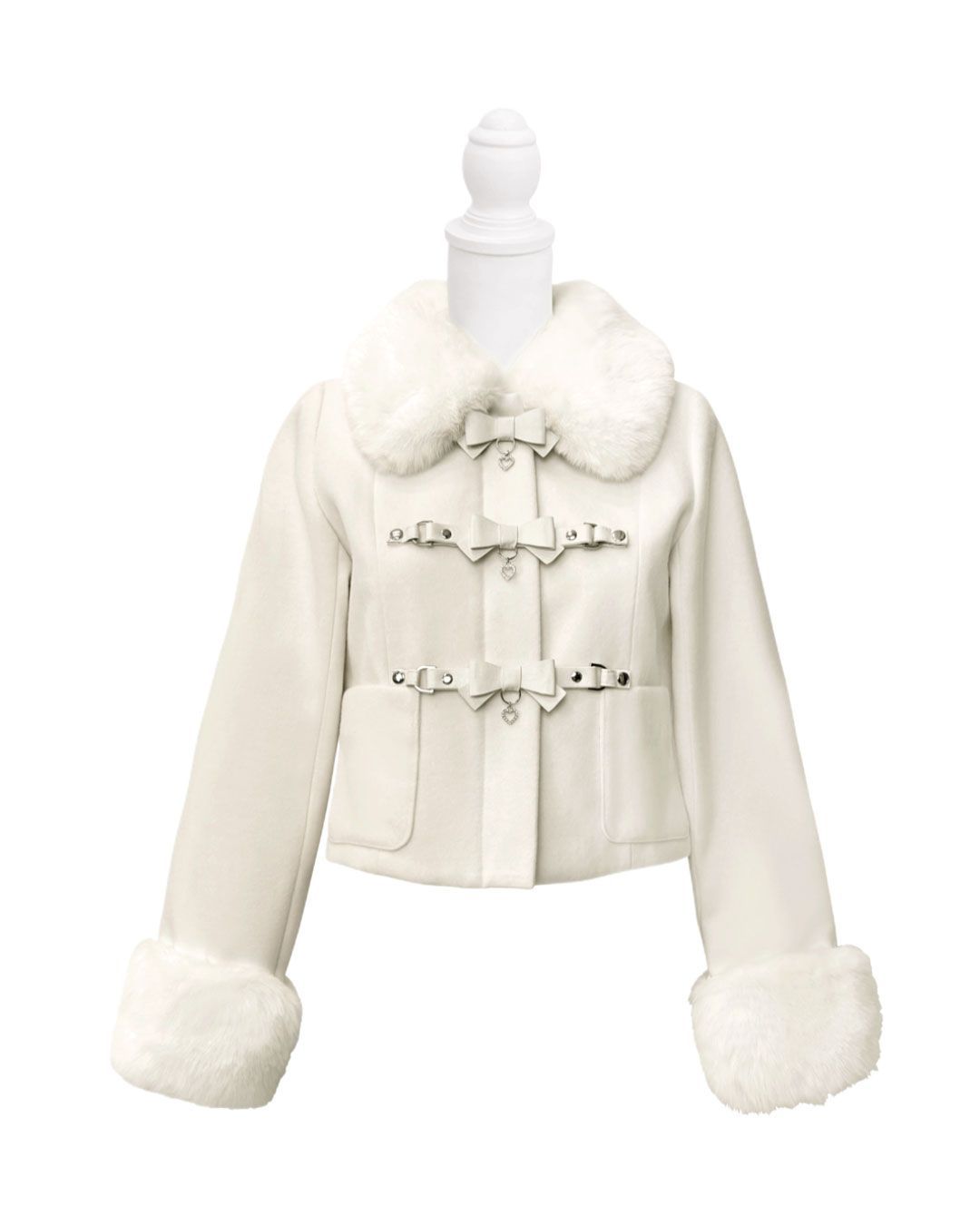 ベルトリボンショートコート ブラック | ファッション通販＆メディア