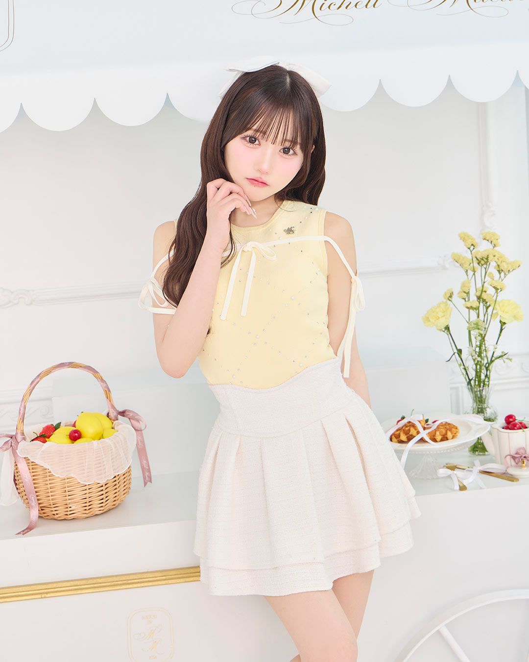 ファンシーツイード美脚スカート ブラック | ファッション通販
