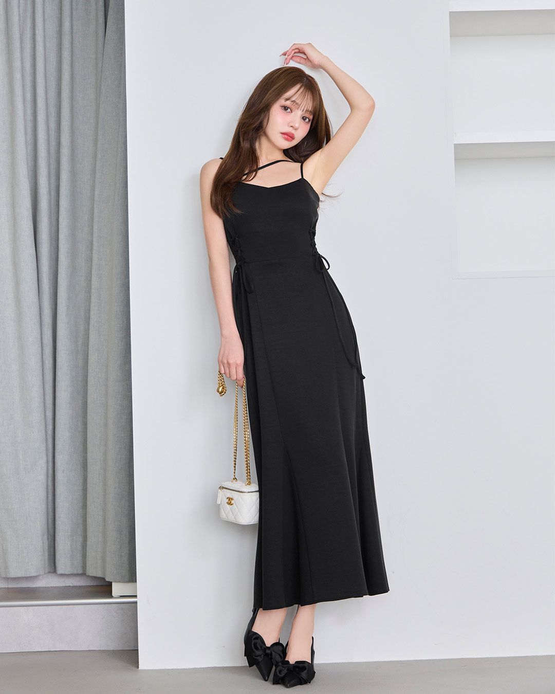 爆盛りキャミソールワンピース ブラック | ファッション通販＆メディア