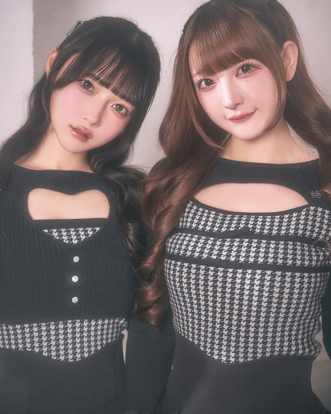 ちびリボン千鳥ニットトップス ブラック | ファッション通販＆メディア