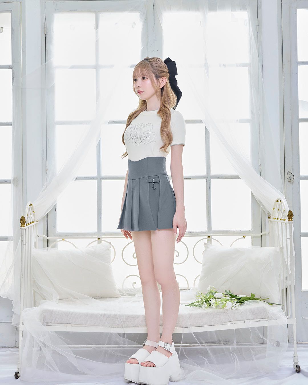 美脚プリーツスカパン グレー | ファッション通販＆メディアMyColor