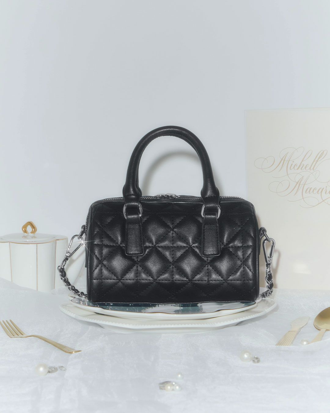 キルティングミニボストン ブラック | ファッション通販＆メディア