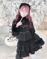 ベルトリボンショートコート ブラック | ファッション通販＆メディア