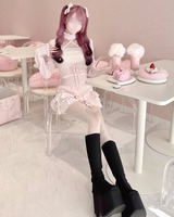 クロスチョーカー付きアンサンブルセットアップ ブラック