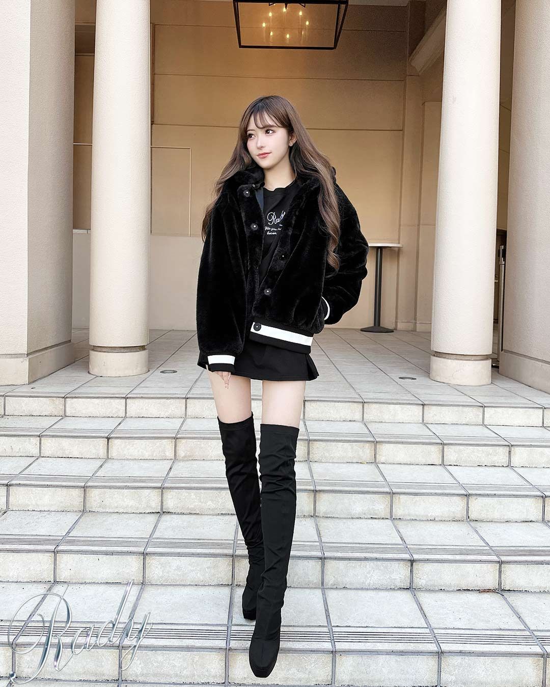 ファーフードジャケット ブラック | ファッション通販＆メディア