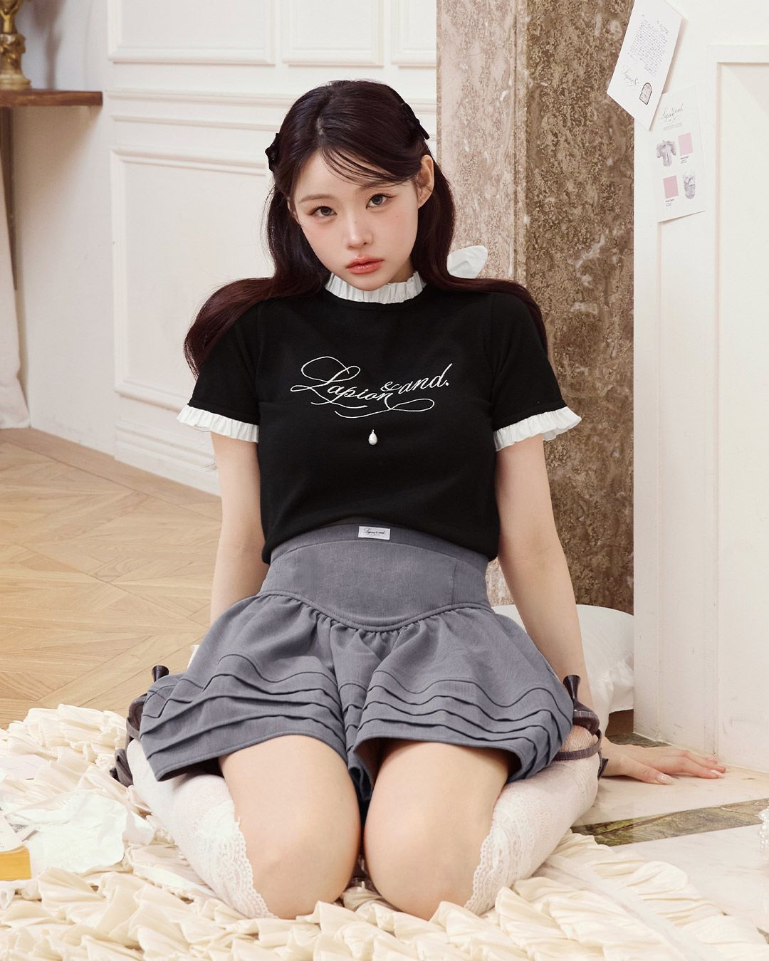 Lapion Knit Tops グレー | ファッション通販＆メディアMyColor ～マイ