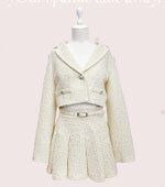 SMD0329Xキラキラツイードジャケットセットアップ