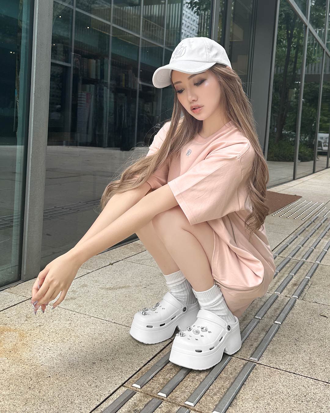 厚底ビジューサンダル ホワイト | ファッション通販＆メディアMyColor